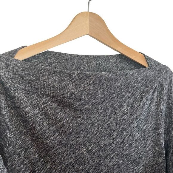 Eileen Fisher Bias Boat Neck Organic Cotton and Virgin Wool Dress Size M - Picture 5 of 8